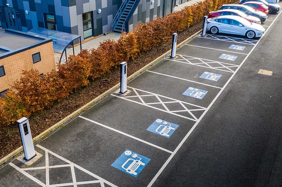ev charging stations in car park